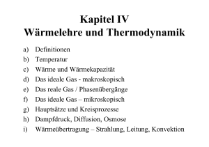 Kapitel IV Wärmelehre und Thermodynamik