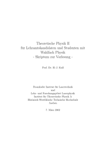 Theoretische Physik II