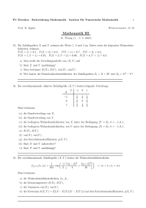 Mathematik III - Fachrichtung Mathematik