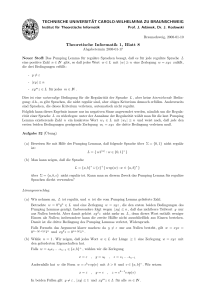 Theoretische Informatik 1, Blatt 8