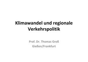 Klimawandel und regionale Verkehrspolitik