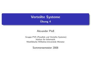 Verteilte Systeme - Übung 4 - Parallele und verteilte Systeme