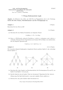 7. Übung Mathematische Logik - RWTH