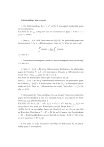 Gleichmäßige Konvergenz 1. Die Funktionenfolge fn(x) = xn auf [0,1