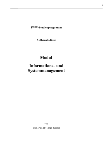 Modul Informations- und Systemmanagement