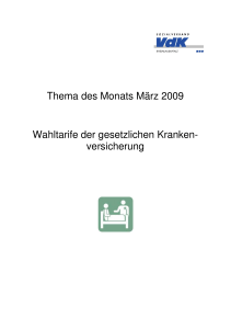 Wahltarife gesetzliche Krankenversicherung