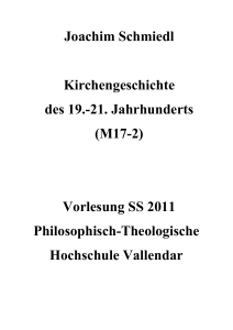 Joachim Schmiedl Kirchengeschichte des 19.