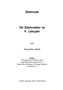 Elektronik für Elektroniker im 4. Lehrjahr