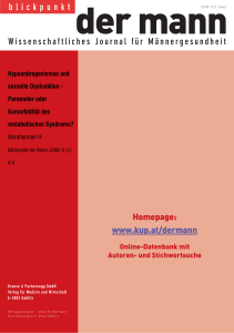 Hypoandrogenismus und sexuelle Dysfunktion