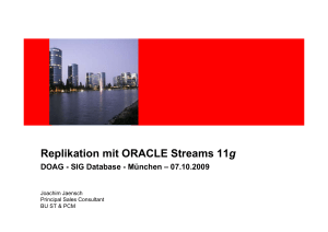 Replikation mit ORACLE Streams 11g