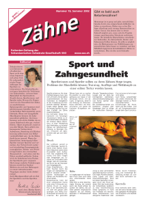 Sport und Zahngesundheit