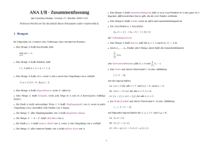 ANA I/II - Zusammenfassung