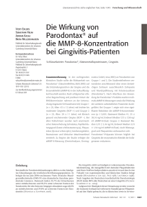 Die Wirkung von Parodontax® auf die MMP-8