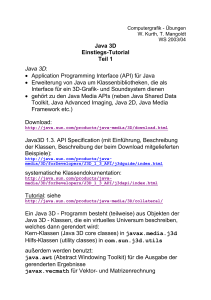Java 3D Einstiegs-Tutorial Teil 1