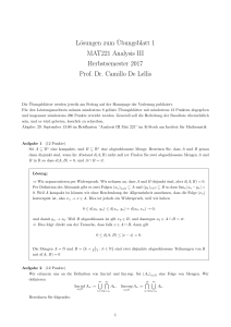 Loesungen 1 - Institut für Mathematik