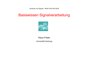 Basiswissen Signalverarbeitung