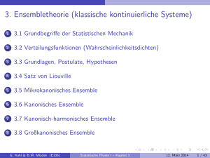 3. Ensembletheorie (klassische kontinuierliche Systeme)
