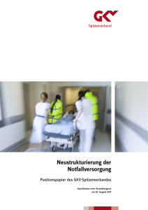 Neustrukturierung der Notfallversorgung - GKV