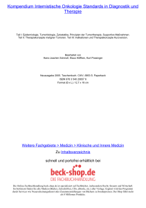 Kompendium Internistische Onkologie Standards in - Beck-Shop