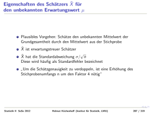 Statistik II für Studierende der Soziologie und Nebenfachstudierende