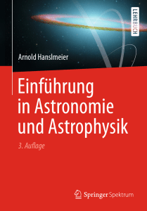 Arnold Hanslmeier 3. Auflage