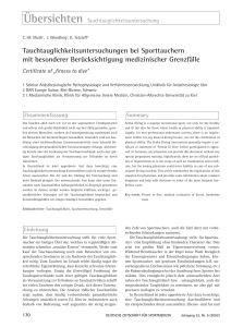 Tauchtauglichkeitsuntersuchungen bei Sporttauchern mit