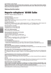 Heparin-ratiopharm® 60000 Salbe