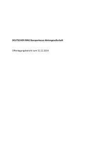 Offenlegungsbericht 2014 Deutscher Ring Bausparkasse AG
