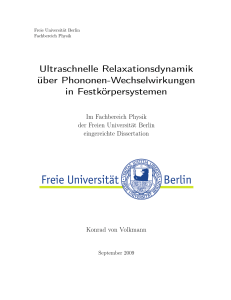 Ultraschnelle Relaxationsdynamik über Phononen