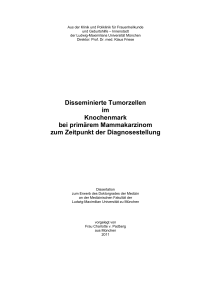 Disseminierte Tumorzellen im Knochenmark bei primärem