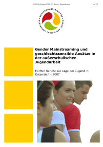 Gender Mainstreaming und geschlechtssensible Ansätze in der