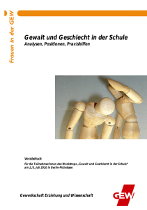 Gewalt und Geschlecht in der Schule