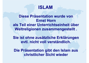 Der Islam aus christlicher Sicht - auf der Homepage von Helmut Blatt