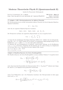 Moderne Theoretische Physik II (Quantenmechanik II)