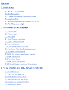 Vorwort 1 Einführung 2 Installieren und Einrichten 3