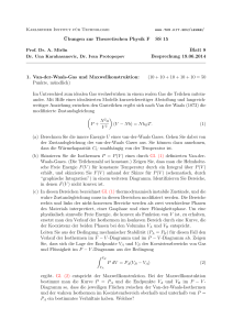 Ubungen zur Theoretischen Physik F SS 15 Blatt 8