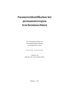 Parameteridentifikation bei permanenterregten Synchronmaschinen