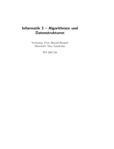 Informatik 3 – Algorithmen und Datenstrukturen