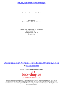 Hausaufgaben in Psychotherapie - ReadingSample - Beck-Shop