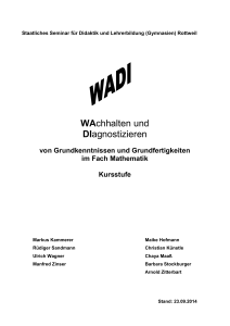 WADI Kursstufe - Mathe