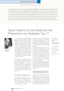 Spielt Vitamin D eine Rolle bei der Prävention von Diabetes Typ 1?