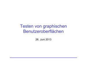 Testen von graphischen Benutzeroberflächen