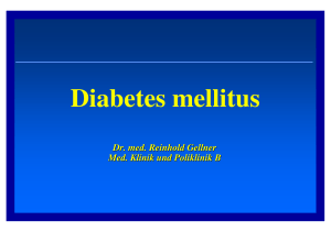 Vorlesung Diabetes mellitus V 3.4 Intensivkurs