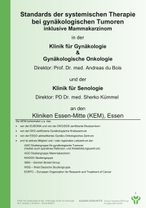 Standards der systemischen Therapie bei gynäkologischen Tumoren