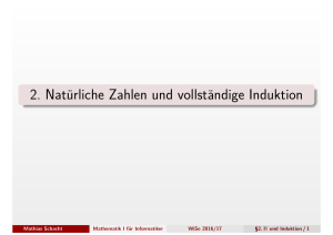 Mathematik I für Informatiker - math.uni