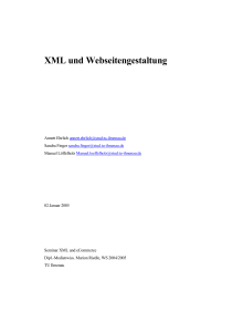 XML und Webseitengestaltung