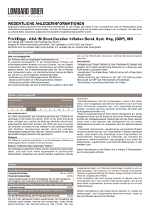 AXA IM Short Duration Inflation Bond, Syst. Hdg, (GBP)