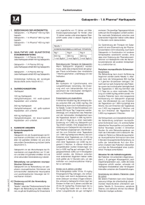 Gabapentin - 1 A Pharma® Hartkapseln