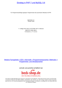 Einstieg in PHP 7 und MySQL 5.6 - ReadingSample - Beck-Shop