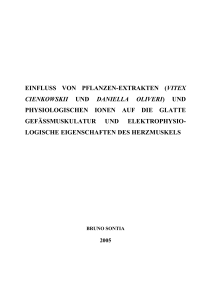 einfluss von pflanzen-extrakten (vitex cienkowskii und daniella oliveri)